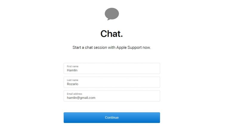 Как общаться в чате со службой поддержки Apple