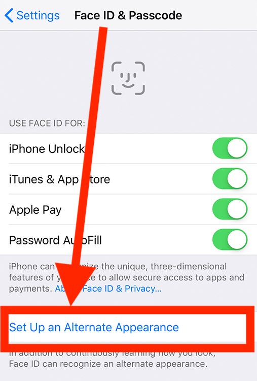 Как добавить второе лицо или Face to Face ID на iPhone или iPad