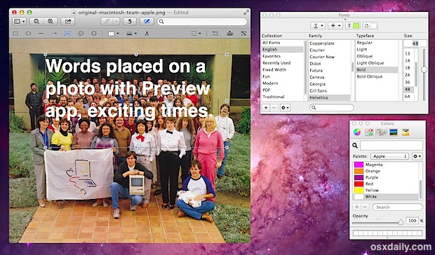 Как легко добавлять текст к фотографиям с помощью предварительного просмотра в Mac OS X