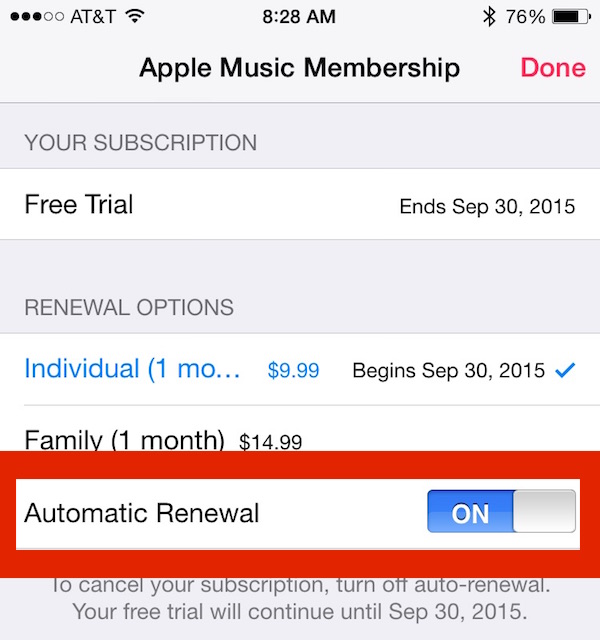 Как настроить автоматическое продление подписки Apple Music
