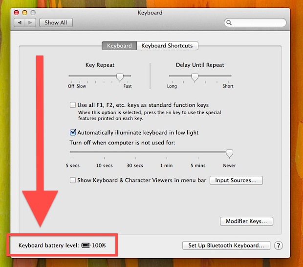 Проверьте уровень заряда батареи Bluetooth-устройств, подключенных к Mac