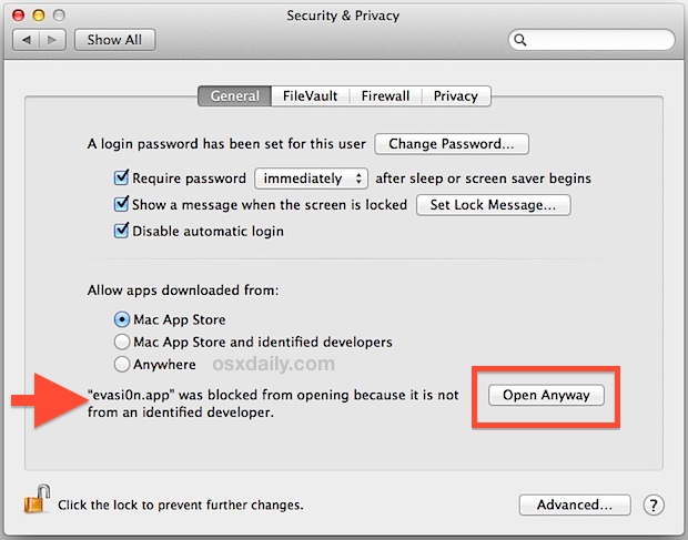 Обход гейткипера в Mac OS X с настройками безопасности