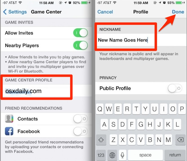 Как изменить никнейм Game Center на iPhone и iPad