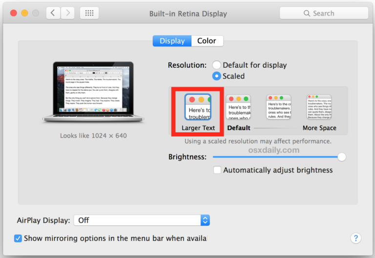 Как увеличить размер всех системных шрифтов в Mac OS X