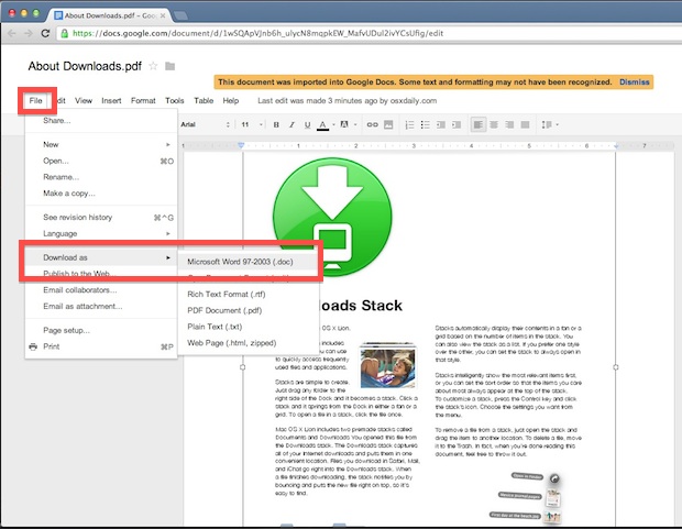 Лучший способ бесплатно конвертировать PDF-файл в DOC – это Google Docs