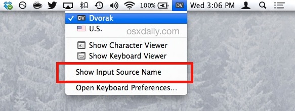 Как изменить язык клавиатуры, набираемой нажатием клавиши в Mac OS X