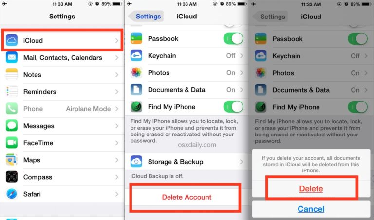 Как удалить учетную запись iCloud с iPhone / iPad