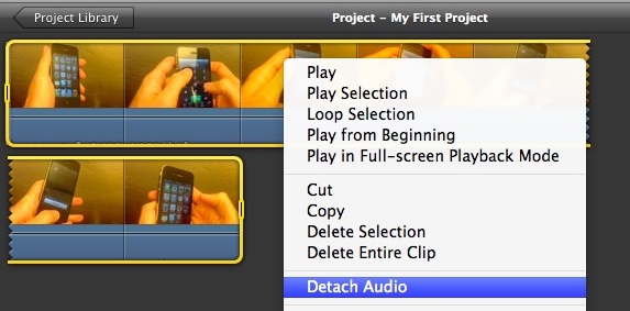 Как удалить аудиодорожку из видео с помощью iMovie для Mac