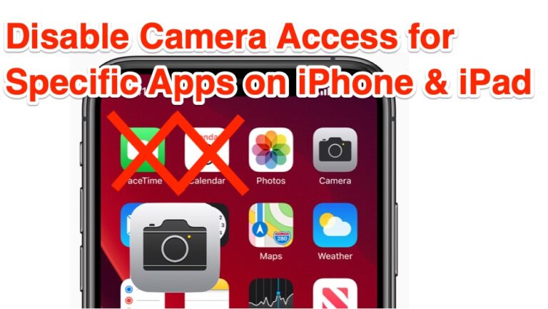 Как отключить доступ к камере для приложений на iPhone и iPad