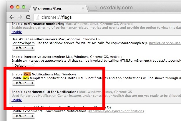 Отключить значок уведомления Chrome в строке меню в Mac OS X