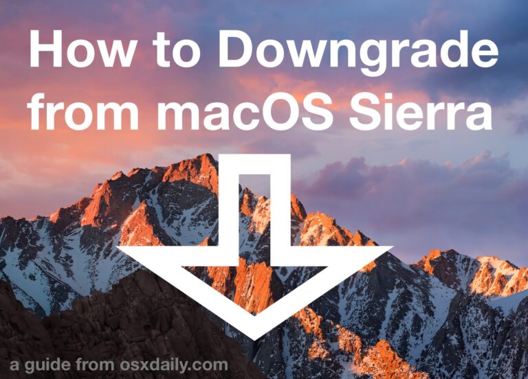 Как понизить версию macOS Sierra и вернуться к El Capitan