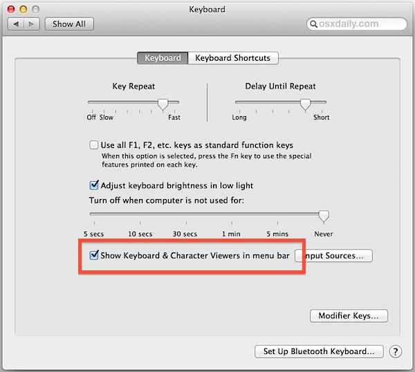 Как включить и использовать виртуальную клавиатуру в Mac OS X