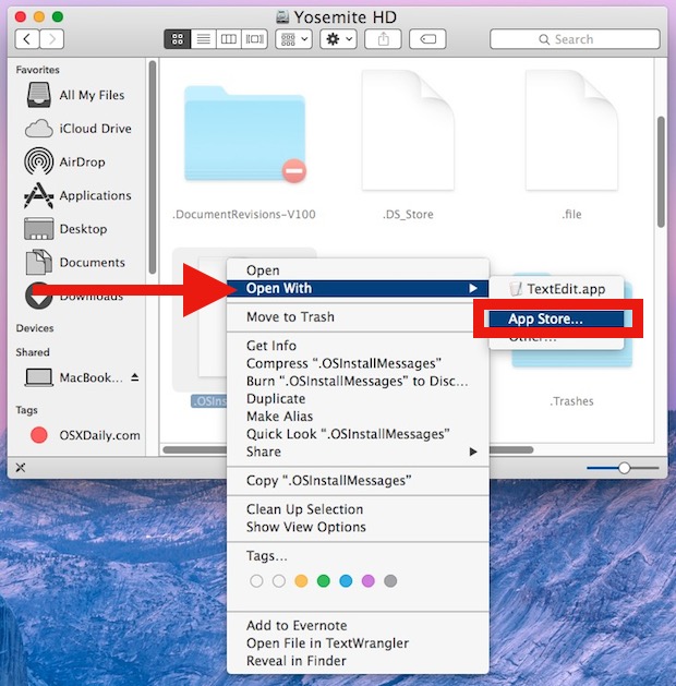 Не удается открыть определенный файл в OS X?  Быстрый поиск в Mac App Store, чтобы найти приложение, которое может