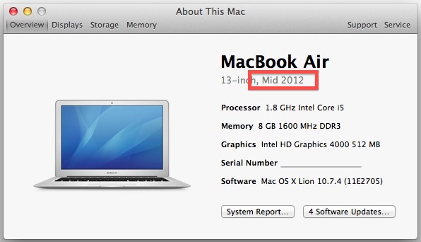 Когда был построен ваш Mac?  Как узнать марку и год выпуска Mac