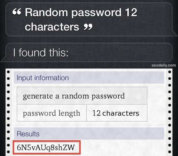 Создавайте случайные пароли на iPhone с Siri