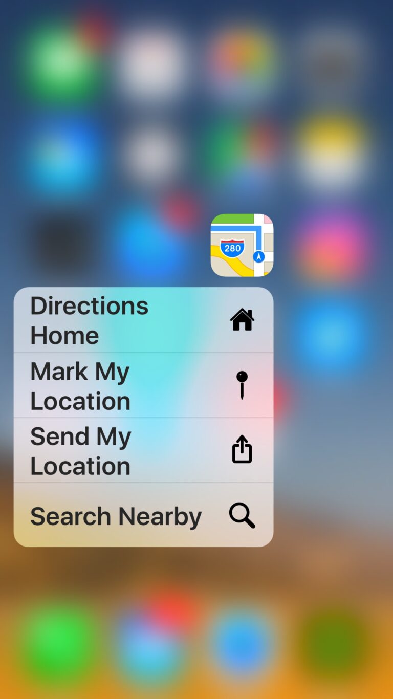 Проложите маршрут до дома или на работу с iPhone и 3D Touch