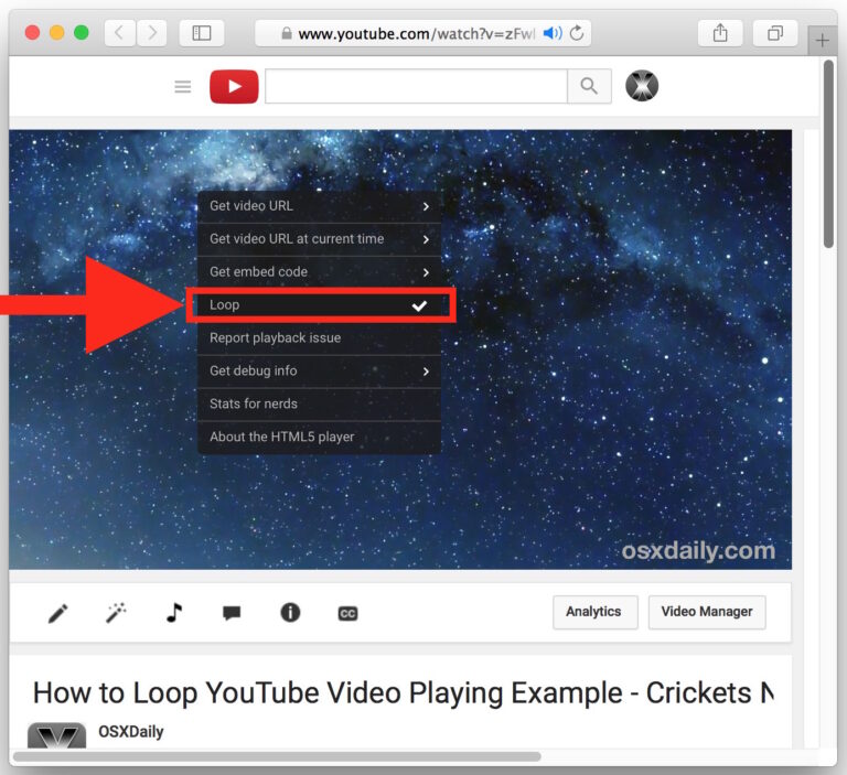 Как зациклить видео на YouTube для многократного воспроизведения