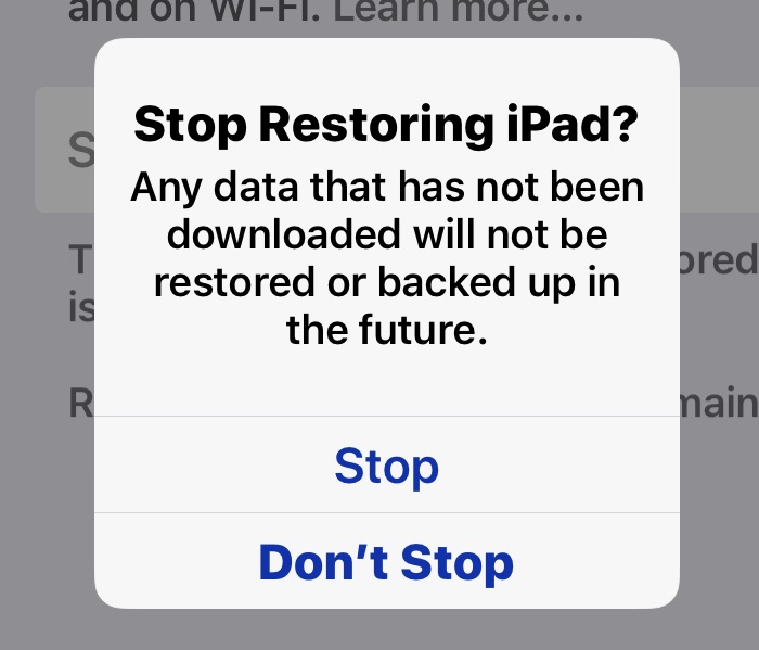 Как остановить восстановление iCloud на iPhone и iPad