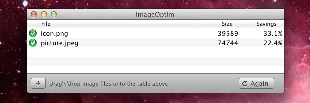 Легко сжимайте и оптимизируйте изображения с ImageOptim для Mac OS X