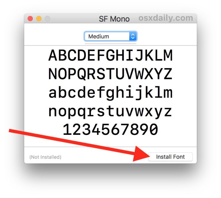 Как установить и использовать шрифт SF Mono Font на Mac с другими приложениями