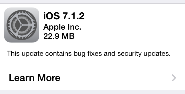 Выпущено обновление iOS 7.1.2 [IPSW Download Links]
