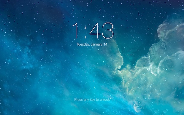 Получите великолепную заставку в стиле блокировки экрана iOS 7 для Mac OS X