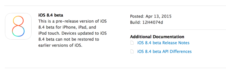 iOS 8.4 Beta 1 выпущена для разработчиков