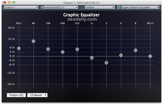 Создайте эквалайзер для всего звука в Mac OS X