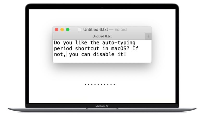 Как остановить автоматический ввод периодов с двойным пробелом в MacOS