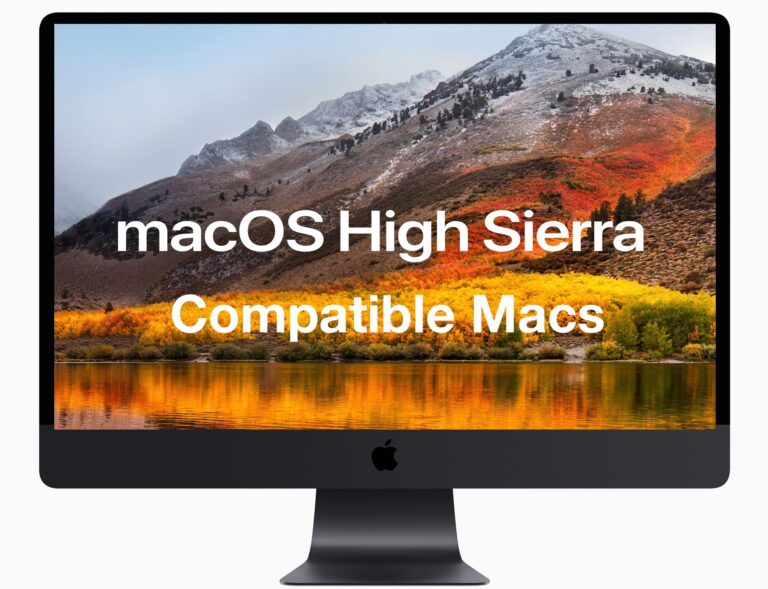 Список Mac, совместимых с MacOS High Sierra