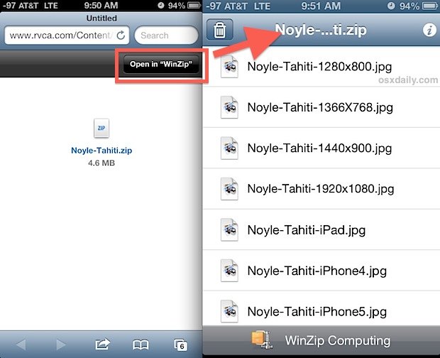 Как открывать Zip-файлы и извлекать архивы на iPhone и iPad с iOS 12 или более ранней версии