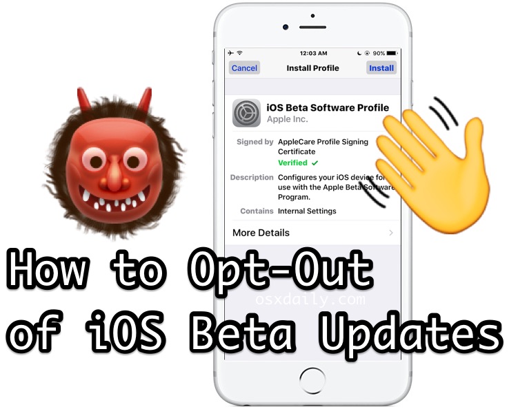 Как удалить профиль бета-версии iOS и отказаться от обновлений бета-версии iOS