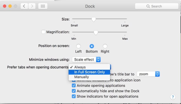 Как настроить все приложения Mac для предпочтения вкладок в новом документе и Windows