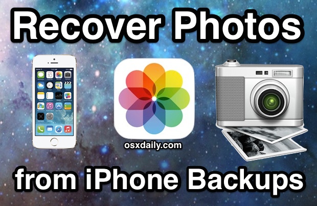 Да, вы можете восстановить фотографии из резервной копии iPhone