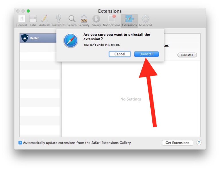 Как удалить расширения Safari на Mac