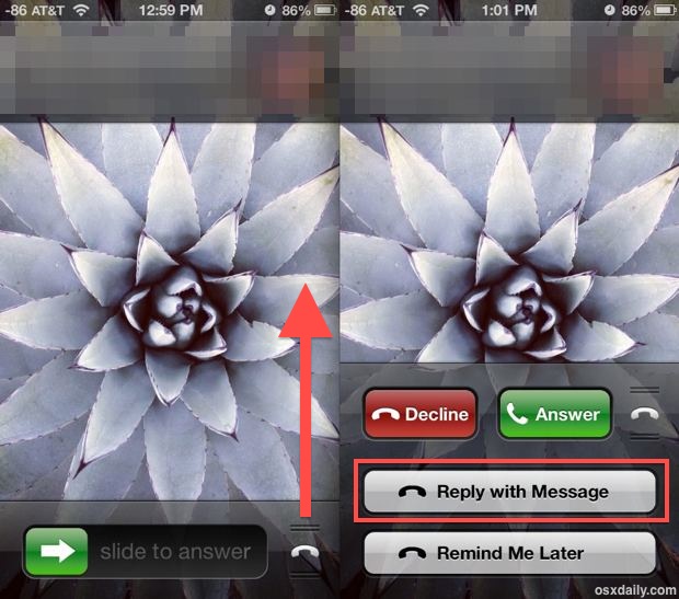 Отвечайте на входящие телефонные звонки с помощью автоматических ответов на сообщения на iPhone