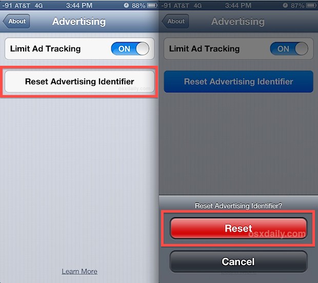 Как (и зачем) сбросить рекламный идентификатор в iOS