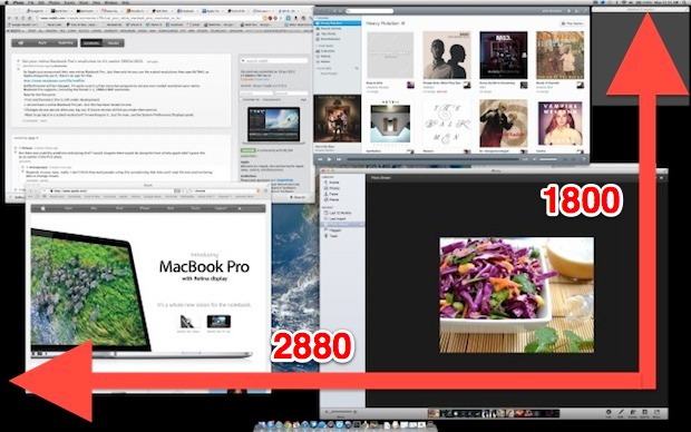 4 способа запустить MacBook Pro Retina с исходным разрешением 2880 × 1800