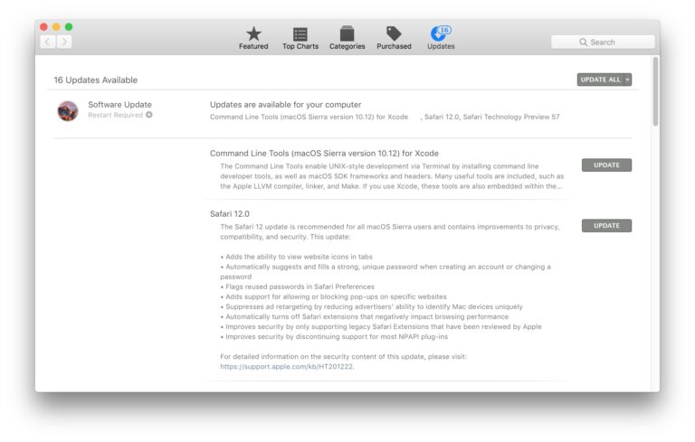 Выпущен Safari 12 для MacOS Sierra и High Sierra