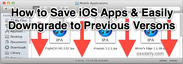 Как сохранить приложения для iPhone и iPad и откатить приложение до предыдущей версии