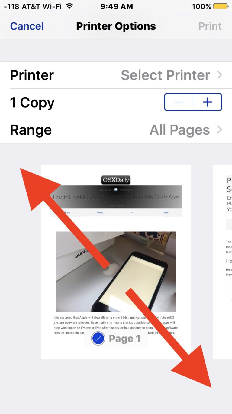 Как сохранить в формате PDF с iPhone или iPad с помощью жеста