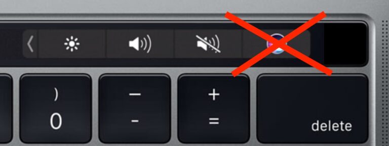 Как удалить Siri с сенсорной панели на MacBook Pro
