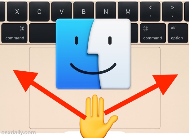 Как включить жест перетаскивания тремя пальцами на трекпадах Mac в OS X
