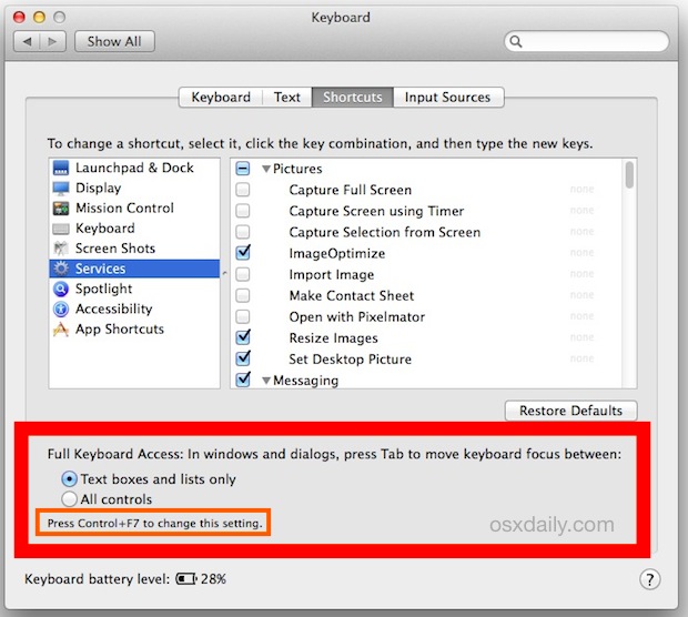 Мгновенное переключение навигации по окну вкладок в Mac OS X с помощью сочетания клавиш