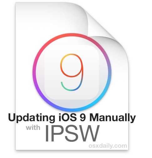 Как установить iOS 9 на iPhone или iPad вручную с прошивкой в ​​iTunes