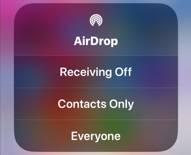 Как получить доступ к AirDrop в Центре управления iOS 13