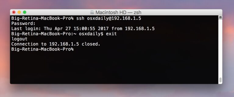 Как использовать SSH на Mac с помощью собственного клиента SSH