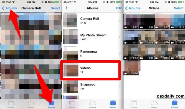 Как просматривать только видео, снятые на iPhone, в приложении «Фото»