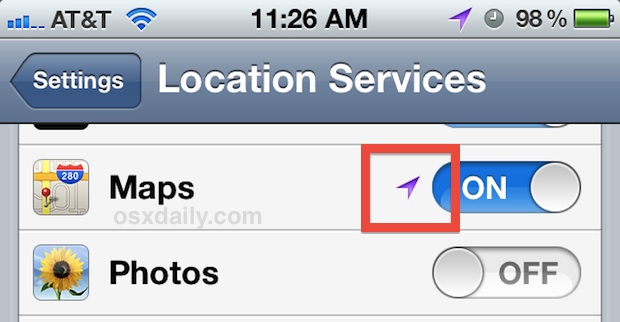 Найдите, какое приложение использует службы геолокации и расходует заряд батареи в iOS