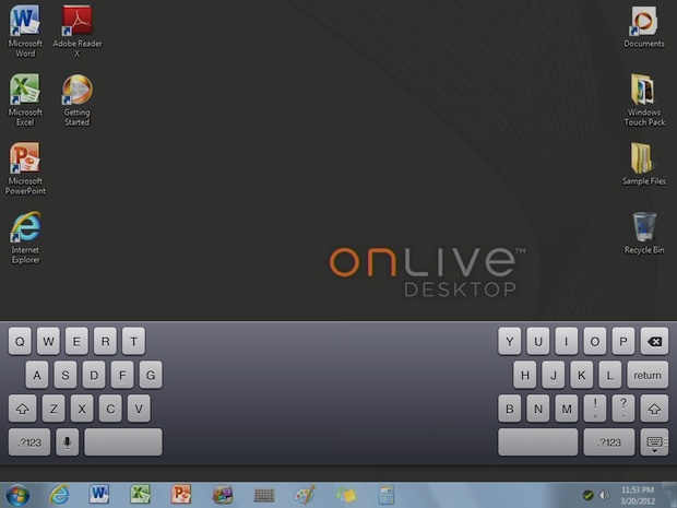 Запускайте Windows и Microsoft Office на iPad бесплатно с OnLive Desktop